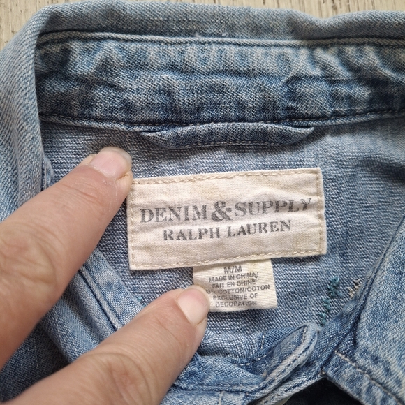 💋Ralph Lauren, Dwnim&Supply Limited-Edition Men's Blue Denim Shirt💋 - Picture 9 of 9